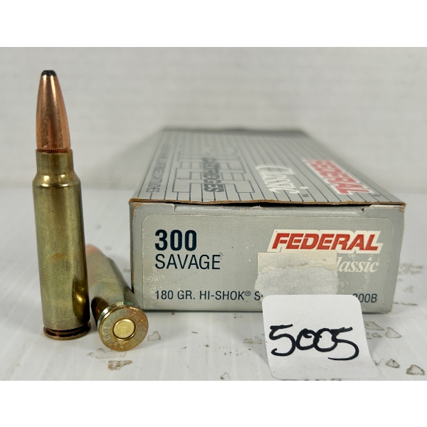 AMMO: 20X FEDERAL .300 SAVAGE - 180 GR SP