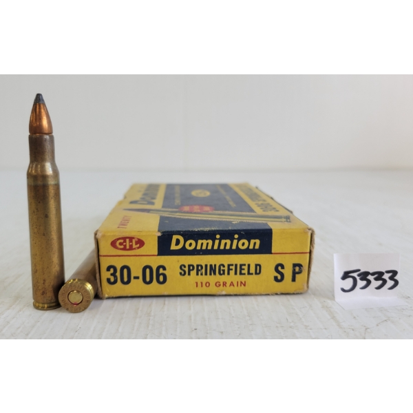 AMMO: 20X DOMINION .30-06SPRG - 110GR - SP