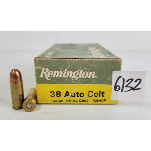AMMO: 50X REMINGTON .38AUTO COLT - 130GR - MC