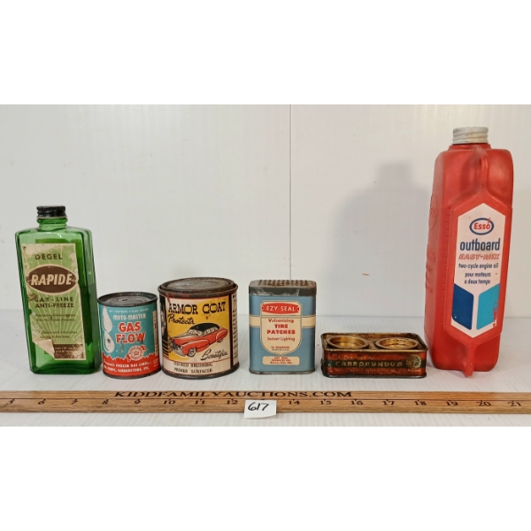 LOT OF 6 - AUTO PRODUCTS - RAPIDE ANTI-FREEZE, MOTOMASTER GAS FLOW, EZY SEAL TIRE PATCHES, ETC