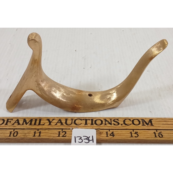UNFINISHED CAST BRASS SCHEUTZEN STYLE BUTT PLATE / HOOK