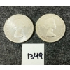 Image 2 : LOT OF 2 - 1962 CDN SILVER DOLLARS - VOYAGEUR