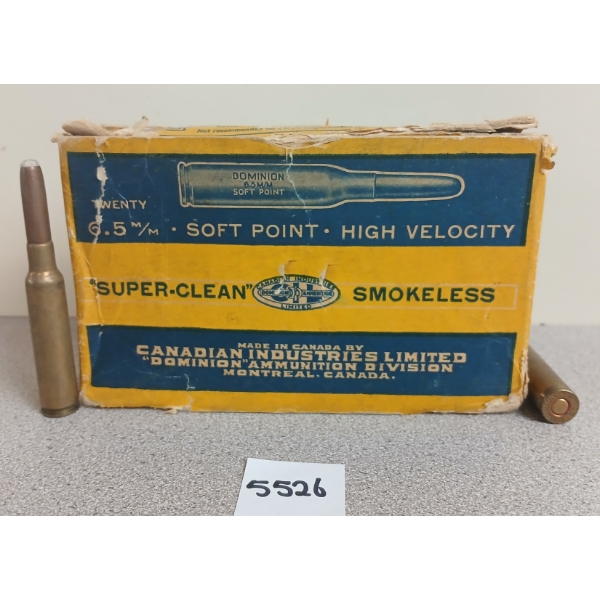 AMMO: 20X DOMINION 6.5MM - 160GR - SP - COLLECTOR'S BOX