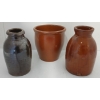 Image 2 : LOT OF 3 - STONEWARE SALT GAZE PLANTER & CROCKS