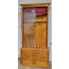 Image 1 : GLASS FRONT PINE GUN CABINET W/ KEY