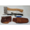 Image 1 : LOT OF 2 - KNIVES OF ALASKA 3PC LIGHT HUNTER COMBO SUREGRIP & HUNTER'S HATCHET W/ SHEATHS