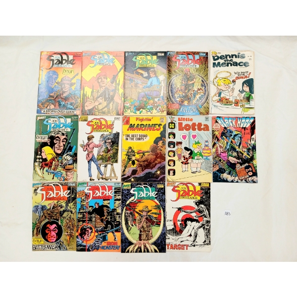 LOT OF 14 - CDC, HARVEY, FIRST & RED CIRCLE COMIC BOOKS - FIGHTIN' MARINES, SABLE SERIES, ETC
