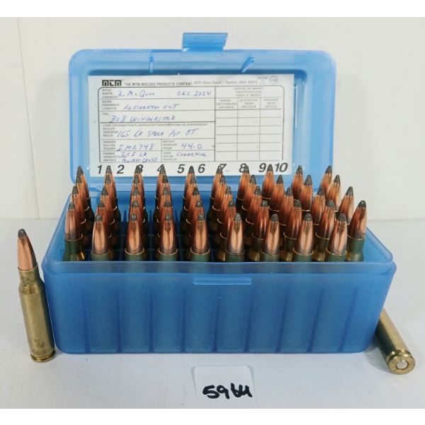 AMMO: 50X MIXED .308 WIN - 165GR - PSP - RELOADS