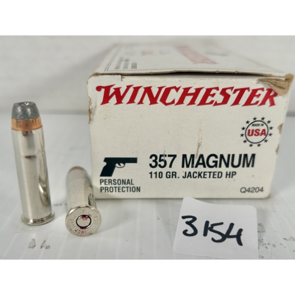 AMMO: 50X WINCHESTER .357 MAG - 110 GR SJHP