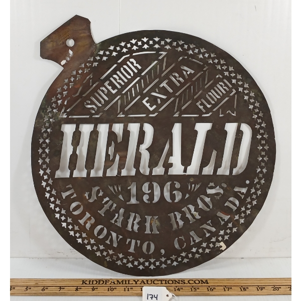 STARK BROS SUPERIOR HERALD FLOUR BIN STENCIL
