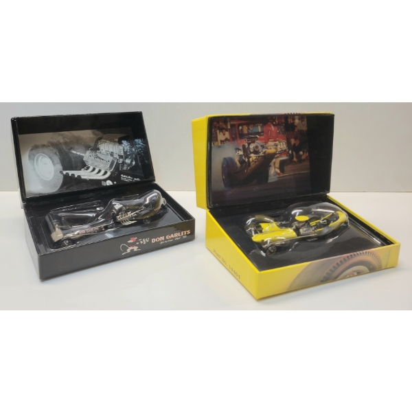 LOT OF 2 - GMP DON GARLITS SWAMP RAT VI & GREER BLACK PRUDHOMME DIECAST MODELS