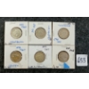 Image 1 : LOT OF 6 - 1967 & 1968 CDN 25 CENT COINS