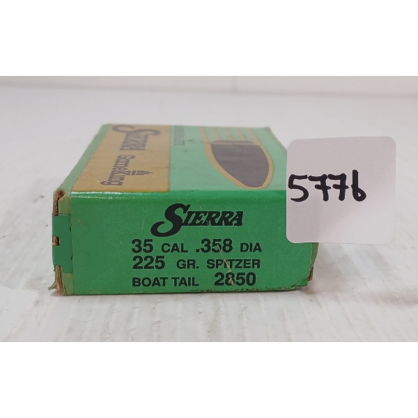 BULLETS: 50X SIERRA .35 - 225GR - SPITZER BT - SEALED
