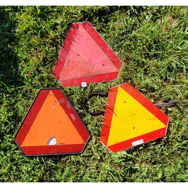 LOT OF 3 - SLOW MOVING VEHICLES SIGNS