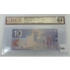 Image 2 : 2005 CDN $10 BANKNOTE - BCS GRADED - 4 DIGIT RADAR