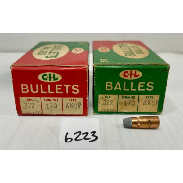 BULLETS: 92X CIL .322" 170 GR SP - FOR .32-40 WIN