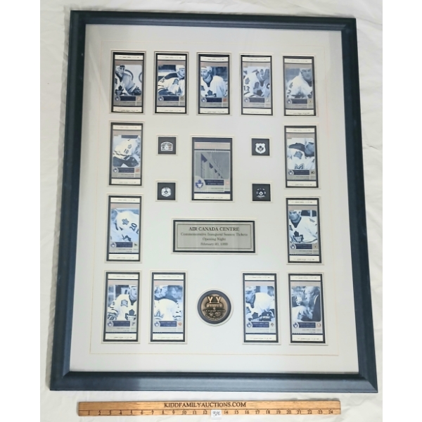 1999 AIR CANADA CENTRE COMMEMORATIVE INAUGURAL TICKETS - FRAMED