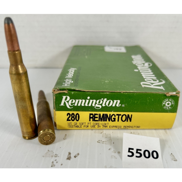 AMMO: 20X REMINGTON .280 REM - 165 GR SP
