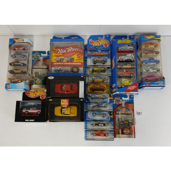 LOT OF 18 - HOT WHEEL PACKS - INCL MUTT MOBILE, SMASHVILLE SET, ETC