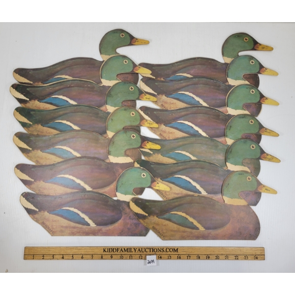 LOT OF 12 - BOXCRAFT CARDBOARD DUCK DECOYS