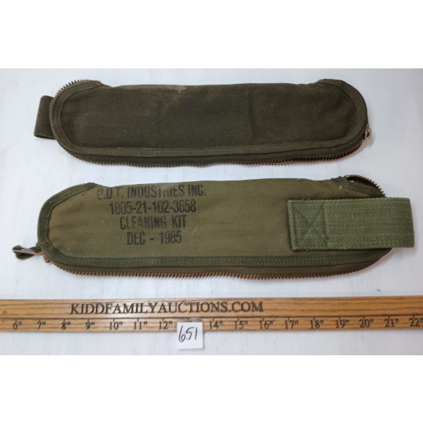 LOT OF 2 - MILITARY CLEANING KIT CASES