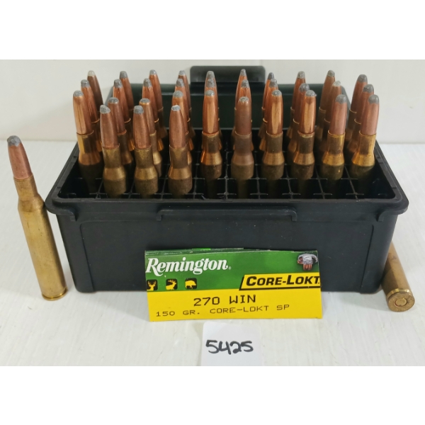 AMMO: 35X REMINGTON .270 WIN - 150GR - SP - FACTORY LOADS