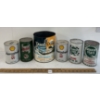 Image 1 : LOT OF 6 - CASTROL, QUAKER STATE, SHELL 1 LITRE MOTOR OIL CANS & WARREN DUAL DUTY 1 GAL CAN