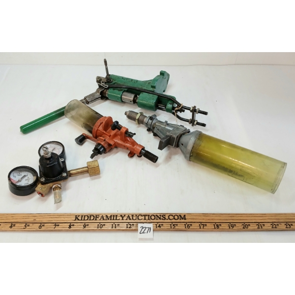 LOT OF 4 - RCBS RELOADING PRESS, POWDER MEASURERS & PSI GAUGE