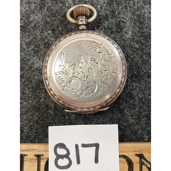 SILVER SWISS POCKET WATCH - MARKED ZURICH 800