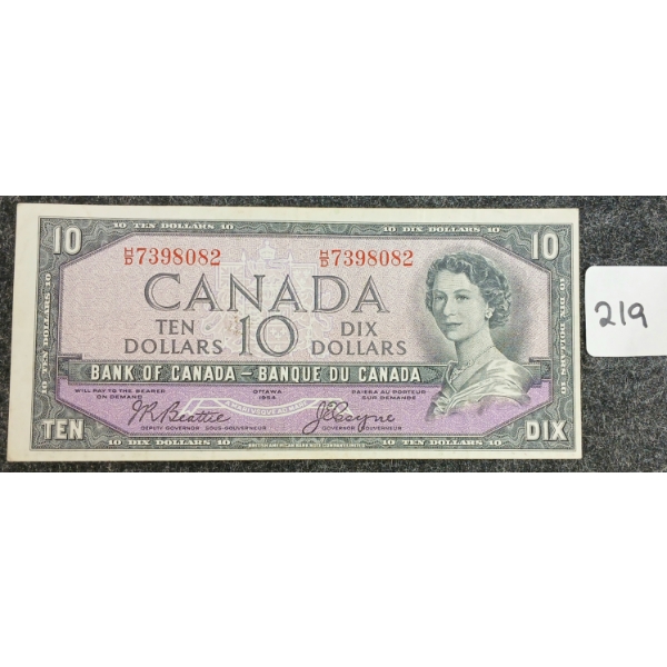 1954 CDN $10 BANKNOTE - DEVIL'S FACE