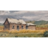 Image 2 : "OLD HOMESTEAD" BY PAUL KRAPF (PRS AMERICAN ARTIST) - FRAMED ACRYLIC & WATERCOLOUR ON BOARD