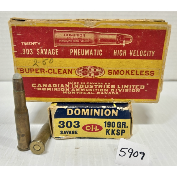 AMMO: 33X CIL .303 SAV - 150 & 190 GR.