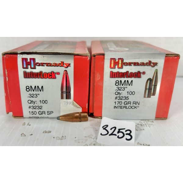 BULLETS: 106X HORNADY 8 MM - 150 GR & 170 GR SP