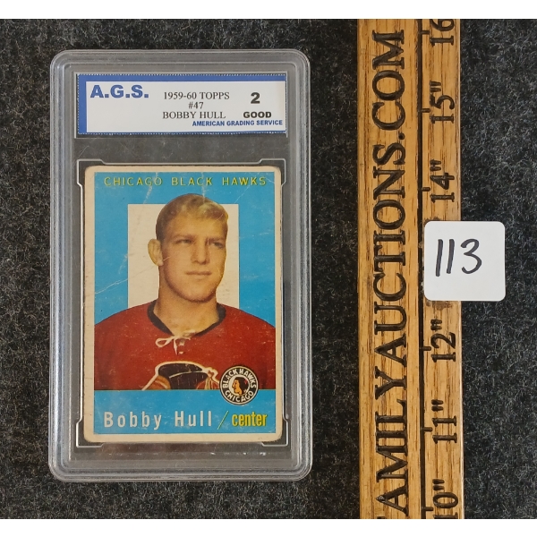 1959-60 TOPPS CHICAGO BLACK HAWKS #47 BOBBY HULL