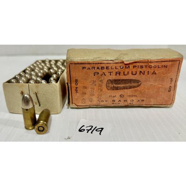 AMMO: 50X SAKO 9 MM - FMJ