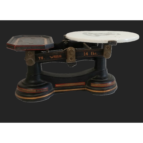 JUSTITIA ET FIDES BALANCE SCALE - C. 1890-1910