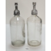 Image 2 : LOT OF 2 - ISRAELSON & KRIGER & HOBSON - CLEAR ACID-ETCHED - SELTZER BOTTLES
