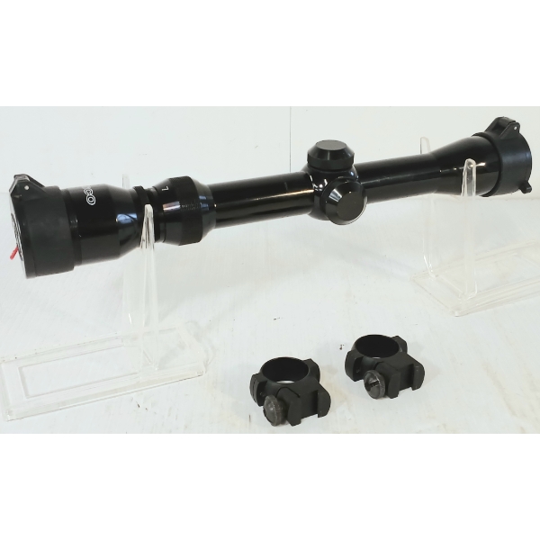 TASCO WA 2-7X32 RIFLE SCOPE - INCL LENSE COVERS & RINGS