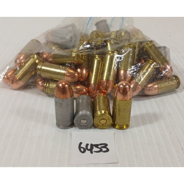 AMMO: APPROX 50X MIXED .45 AUTO - COPPER PLATED RN