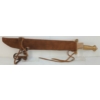 Image 4 : FRENCH MODEL 1831 ARTILLERY SHORT SWORD W/ LEATHER SHEATH