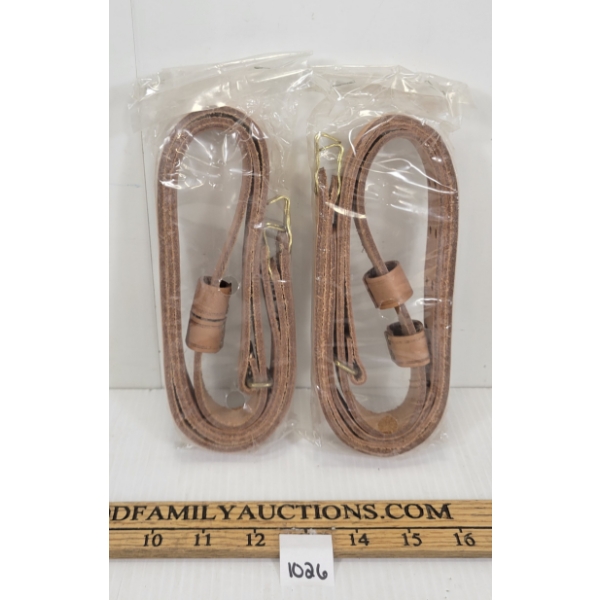 LOT OF 2 - LEATHER SLINGS - AS NEW