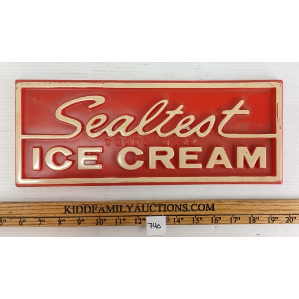 SEALTEST ICE CREAM PLASTIC SIGN 