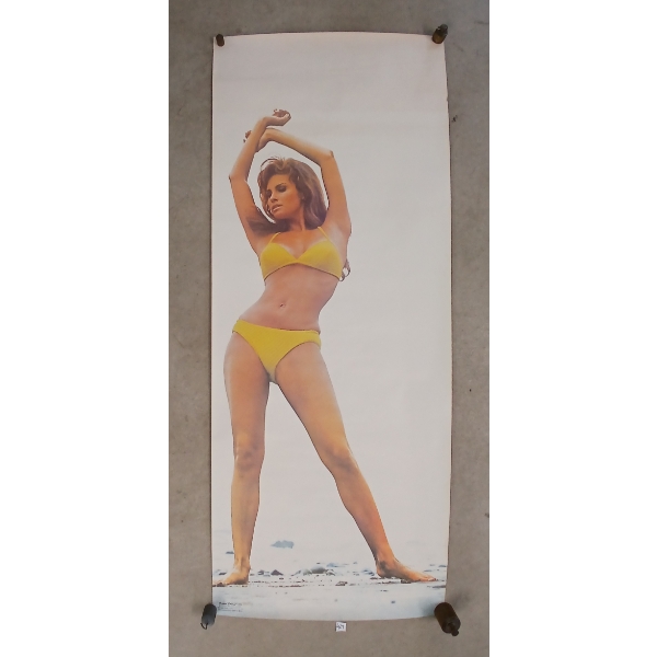 1971 RAQUEL WELCH YELLOW BIKINI POSTER