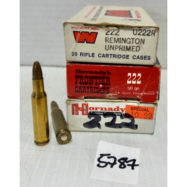AMMO: 58X .222 REM - HP - RELOADS