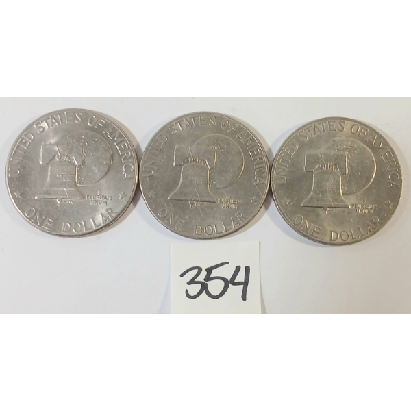 LOT OF 3 - 1976 U.S. SILVER EISENHOWER DOLLARS
