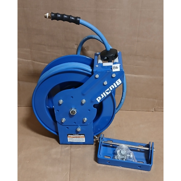 BLUEBIRD AIR HOSE REEL W/ HANGING BRACKET - 3/8IN 
