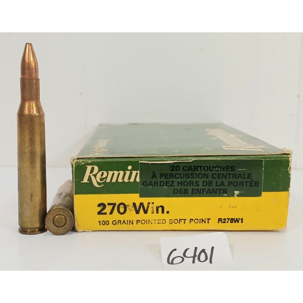 AMMO: 20X REMINGTON .270 WIN - 100 GR. PSP