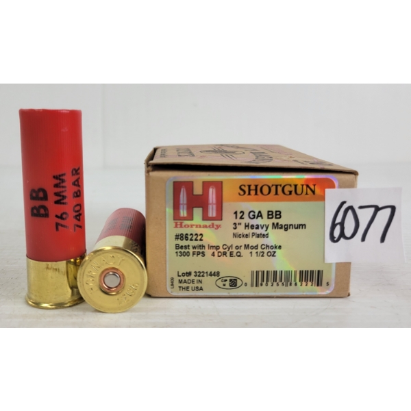 AMMO: 10X HORNADY HEAVY MAGNUM COYOTE 12GA - 3IN - BB SHOT