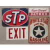 Image 1 : LOT OF 4 - EXIT, PETROX, STP & WHITE STAR - DST / SST SIGNS 