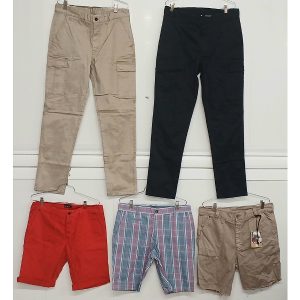 LOT OF 5 - MEN'S MINIMUM & INSIGHT SHORTS & PANTS - FT RICKEY, DELGADO, FREDE, ETC